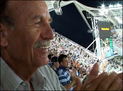 a still from Olympic Diaries: Vasilios at the opening ceromony of the games