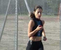 a still from the film: Natasha trains against the stopwatch