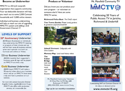 MMCTV Brochure (text & layout, for MMCTV)